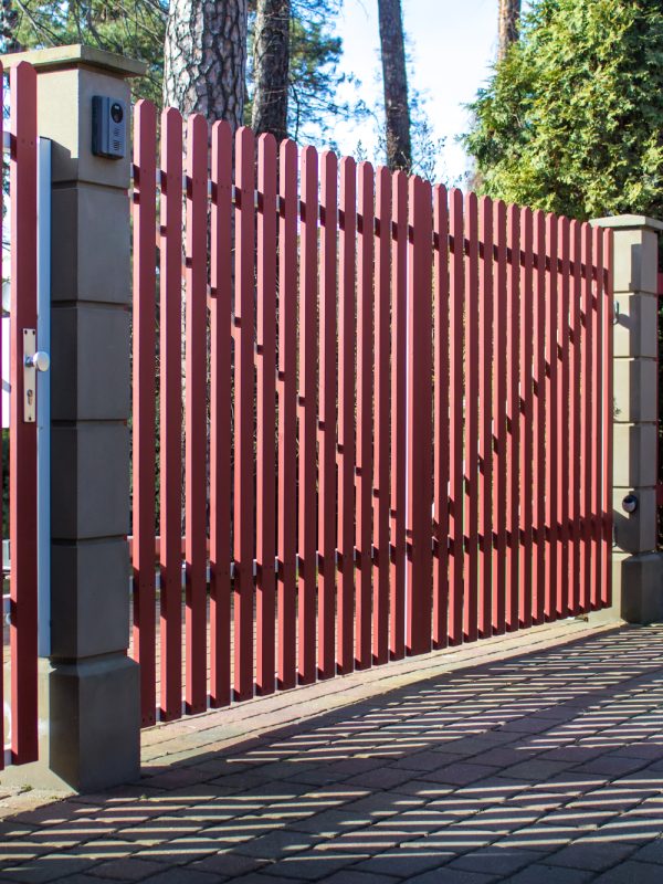 Private territory protection red fence